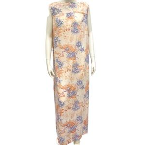 Vintage Tagless muumuu, floral print, hawaii, maxi, Medium